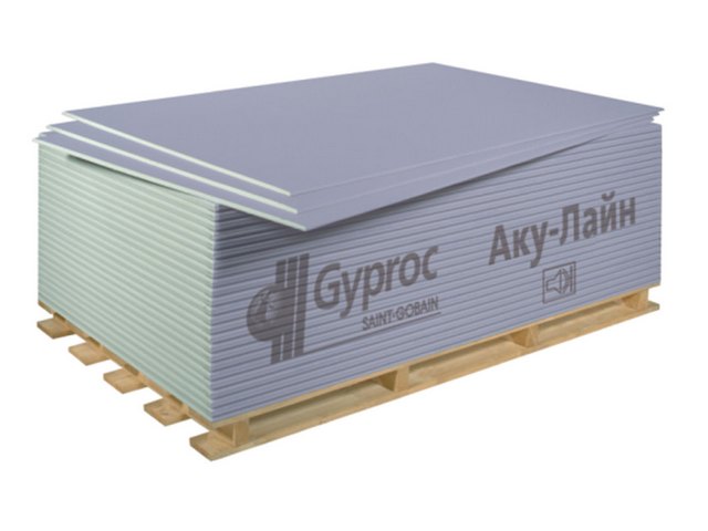  Лист ГКЛА Gyproc AkuLine 2500х1200х12.5 мм 3 м2