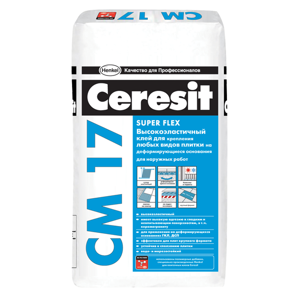   ГдеМатериал Ceresit CM 17, 25 кг, Клей для плитки