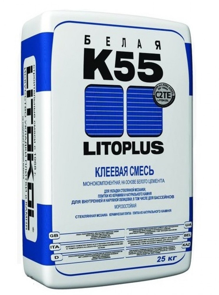   ГдеМатериал Litokol Litoplus K55, 25 кг, Клей для плитки