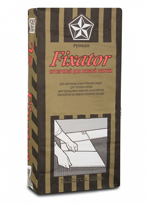   ГдеМатериал Русеан Fixator, 25 кг, Клей для плитки