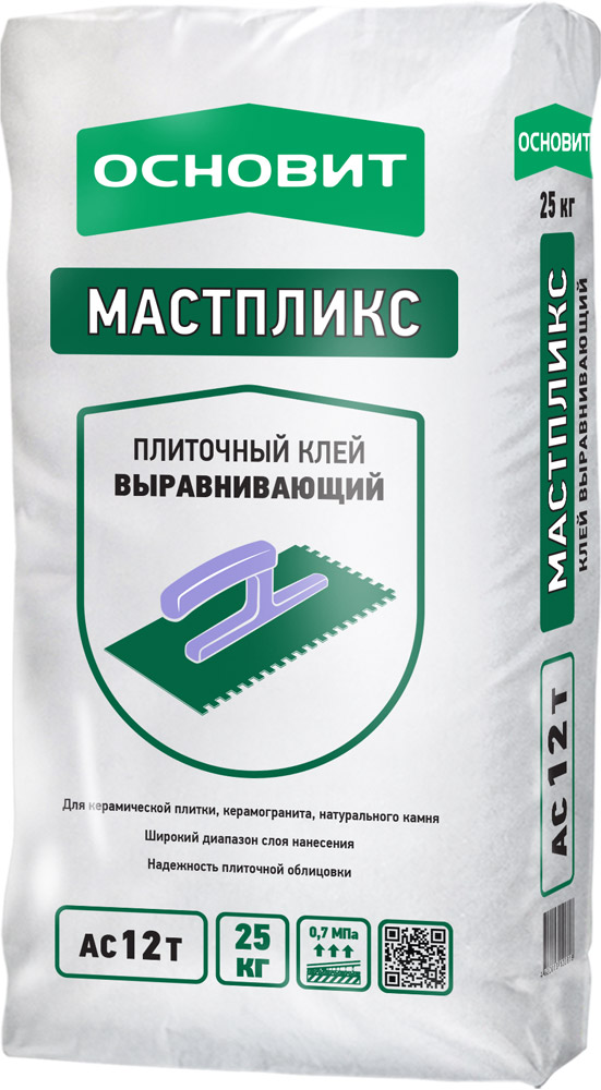  Основит Мастпликс AC12 T, 25 кг, Клей для плитки