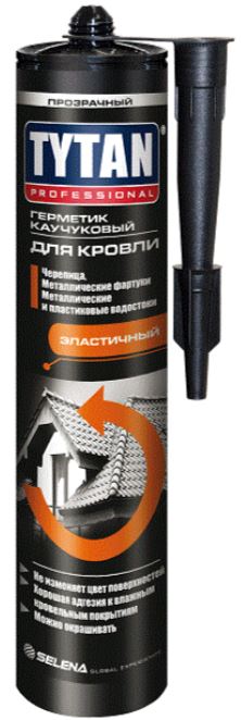 Каучуковые герметики  ГдеМатериал Герметик каучуковый для кровли Tytan Professional черный 310 мл