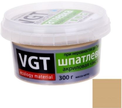 Готовые шпатлевки  ГдеМатериал VGT Экстра бук, 0,3 кг, Шпатлевка акриловая по дереву