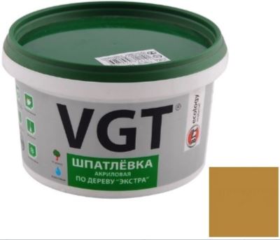 Готовые шпатлевки VGT Экстра лиственница, 1 кг, Шпатлевка акриловая по дереву