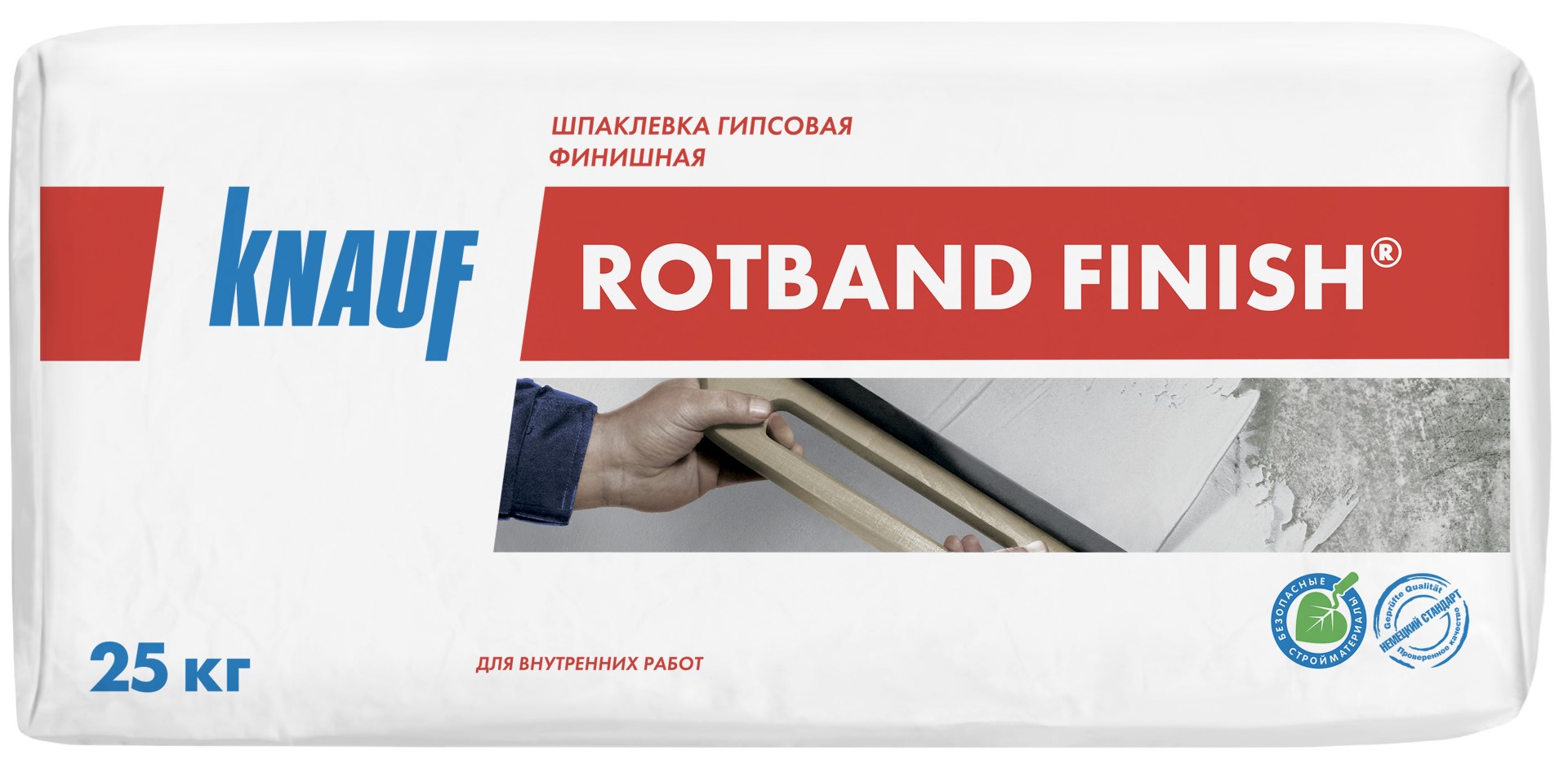 Knauf Ротбанд Финиш 25 кг, Шпатлевка гипсовая (белая)
