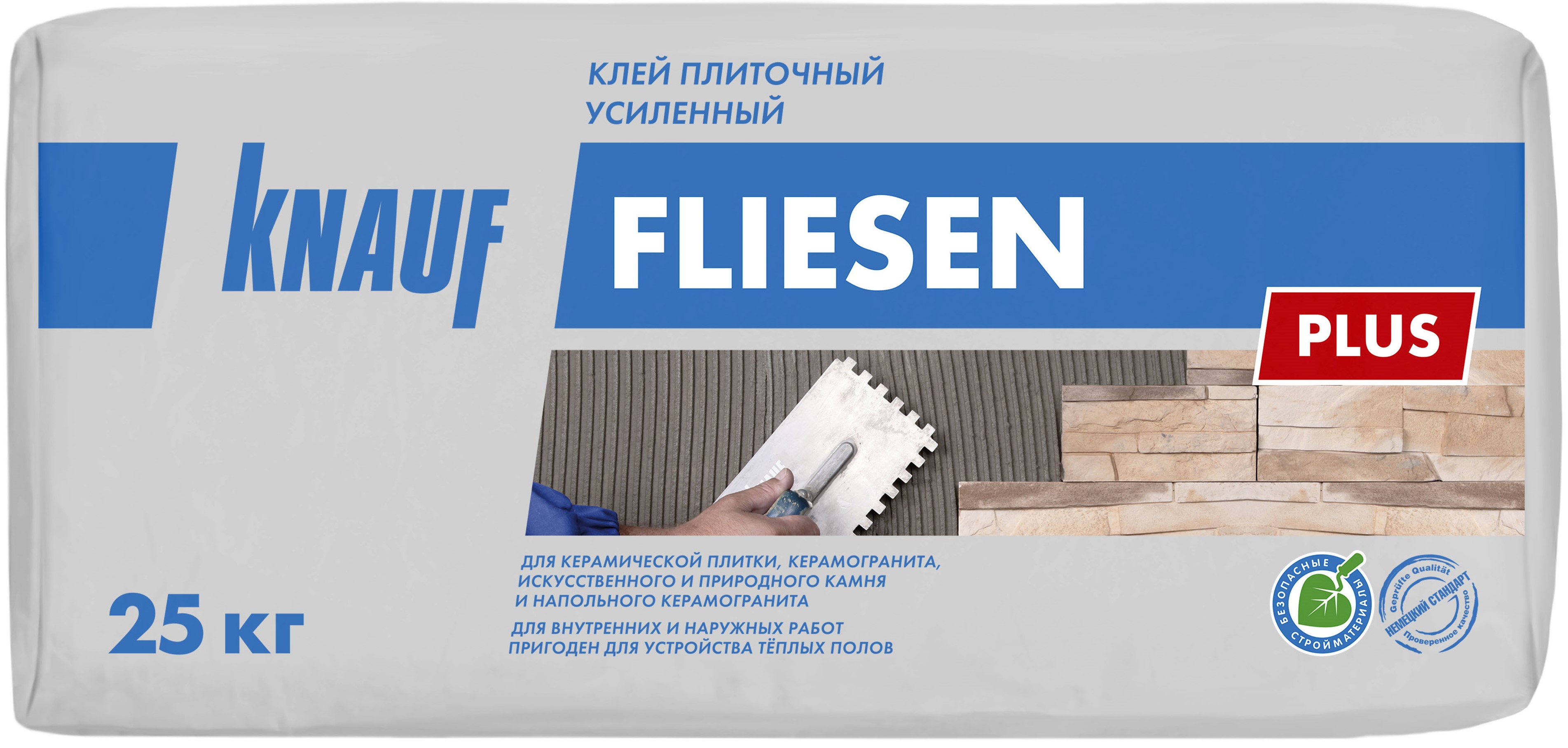  ГдеМатериал Knauf Флизен Плюс, 25 кг, Клей для плитки усиленный