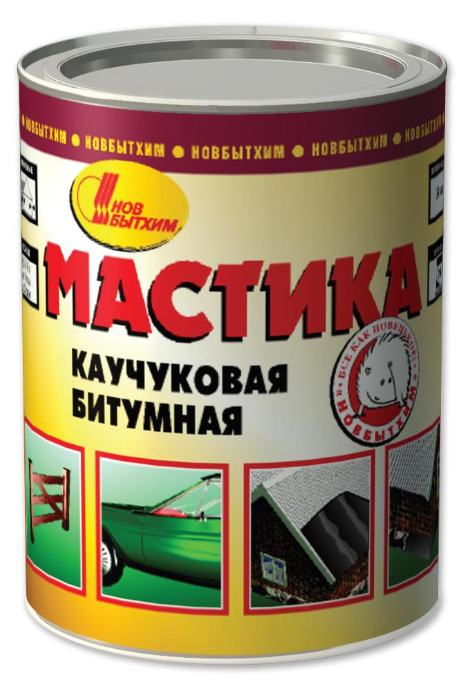 Мастики и праймеры  ГдеМатериал Мастика Новбытхим, 1 л, битумно-каучуковая