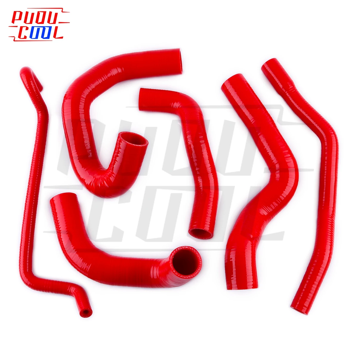 For 2005-2010 Ford MUSTANG GT / SHELBY V8 MT Silicone Hose Radiator Pipe Tube Temp Piping Kit 6Pcs