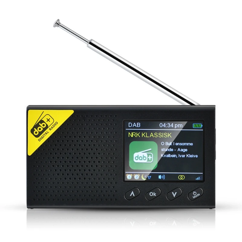 Portable Audio & Video Portable Bluetooth-Complitable Digital Radio DAB/DAB+ and FM Receiver Rechargeable Radio