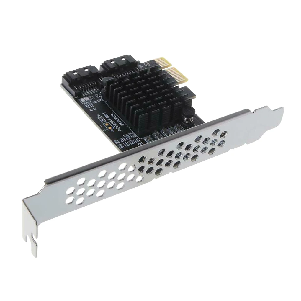SATA PCI-E Adapter 2 Ports SATA 3.0 to PCIe x1 x16 Expansion Adapter Card SATA PCI-e PCI Express Converter Computer Accessory