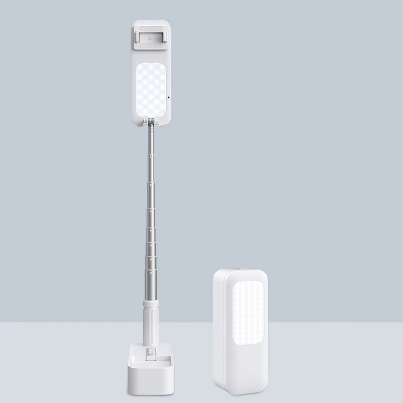 Wireless Dimmable LED Portable Phone Holder Wireless LED Selfie Fill Light Lamp For Live Video Fill Light Phone Stand Holder
