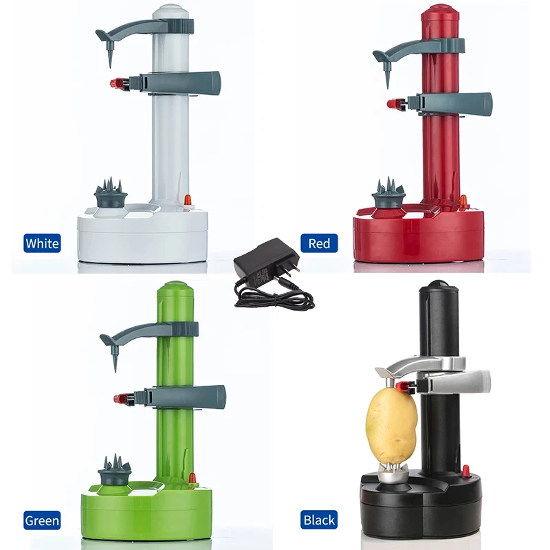 Electric Apple Peeler Cutter Slicer Fruit Potato Peeler Automatic Battery Operated Machine Easy-to-use Kitchen Tool Utensil