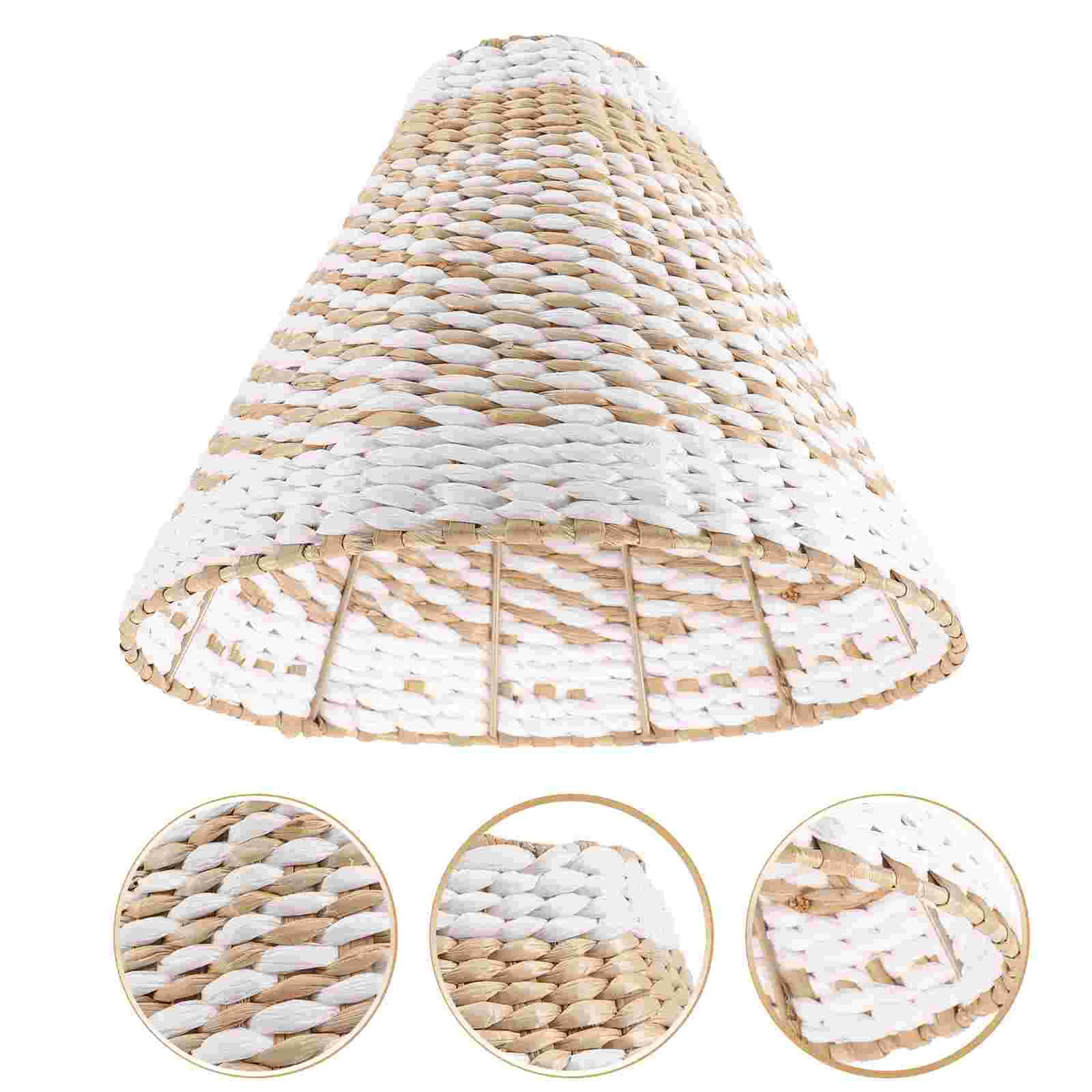 Lamp Lampshade Shade Cover Shades Light Paper Pendantvintage Woven Lamps Replacement Ceiling Hanging Wall Lampshades Table