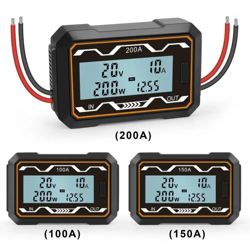 200A High Precision RC Watt Meter And Power Analyzer Digital Wattmeter Battery Tester Backlight LCD Electric Analyzer DC 0-60V