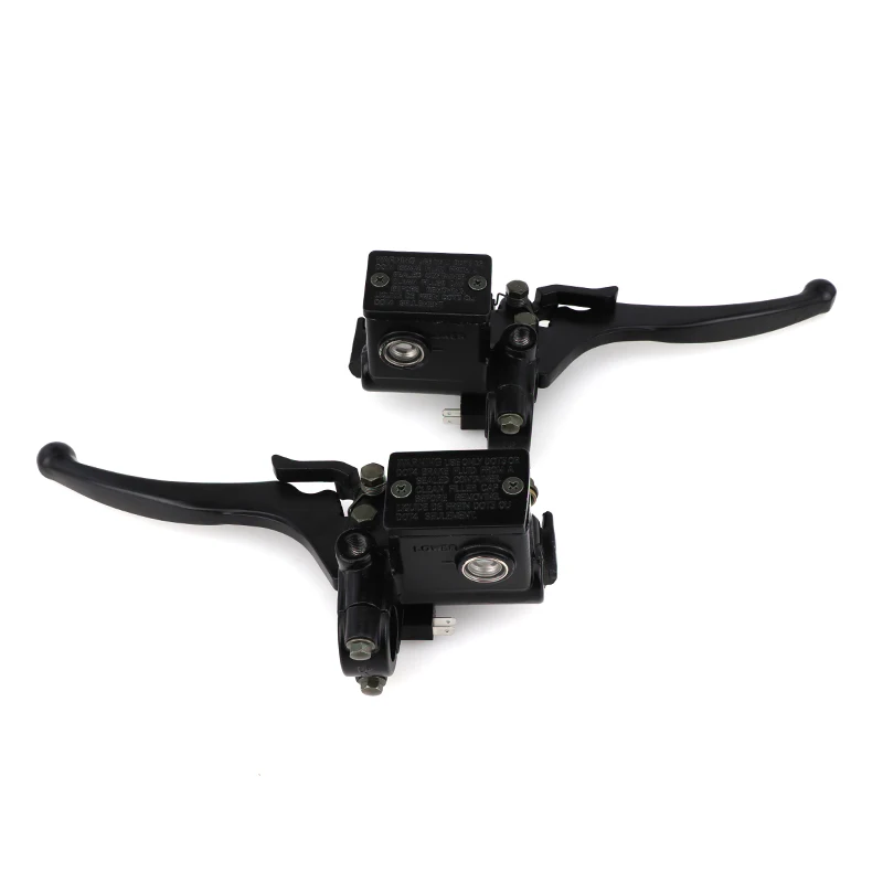 Left/Right 22mm Master Cylinder Handlebar Hydraulic Brake Lever With Parking  Fit For GY6 150cc 250cc ATV Quad Bike