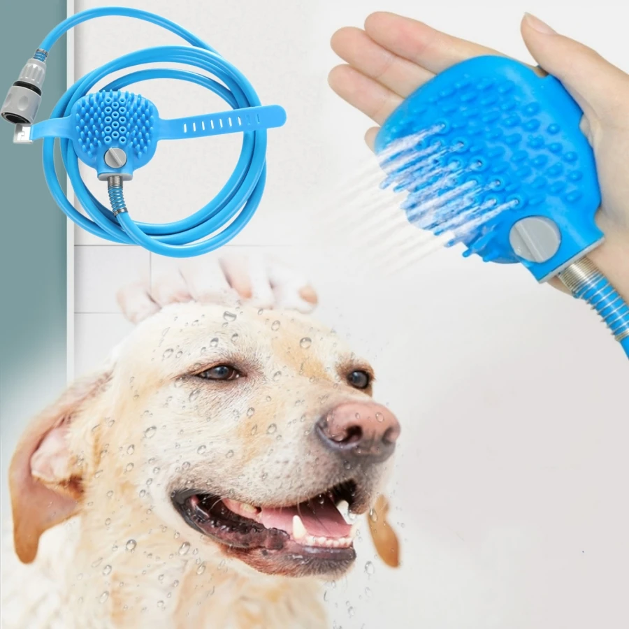 Dog Shower Tool Pet Bath Head Tool Comfortable Massager Shower Head Tool Cleaning Washing Sprayer Dog Brush Pet Bathing Supplies