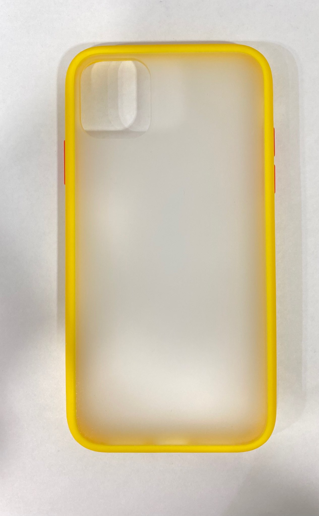 для iPhone 11  AppleAvenue Чехол-накладка для Apple iPhone 11 с бампером пластик/силикон (прозрачно-белый/желтый)