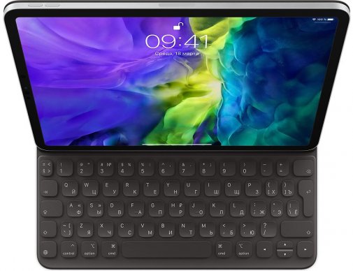   AppleAvenue Клавиатура Apple Smart Keyboard Folio для iPad Pro 11 (2th, 3th generation) русская (нейлон с подставкой) (черный) (MXNK2)