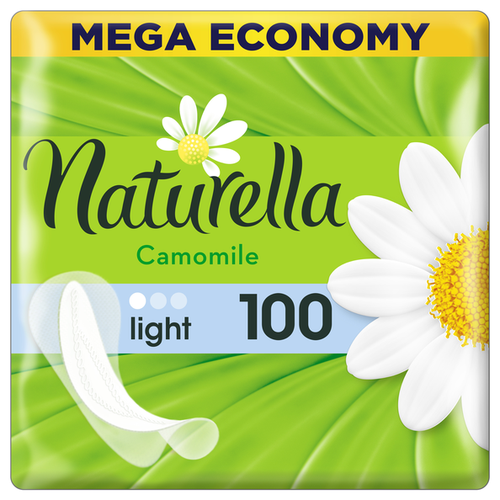 Прокладки и тампоны  Беру Naturella прокладки ежедневные Camomile Light daily, 1 капля, 100 шт.