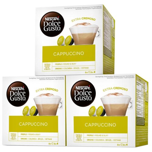 Кофе в капсулах Nescafe Dolce Gusto Cappuccino 24 порции, 16 шт., , 3 уп.