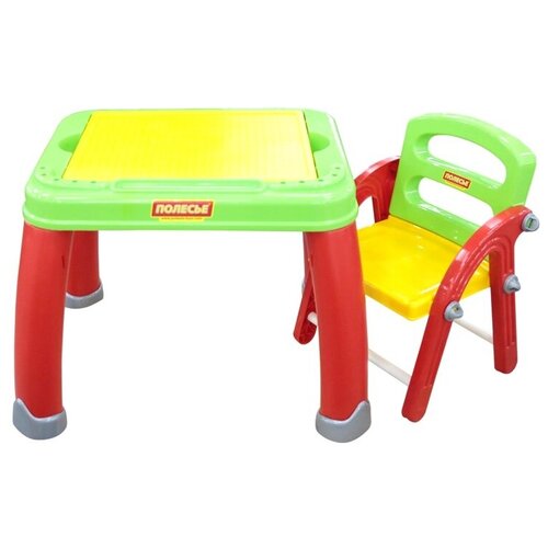 Парты и столы Комплект Palau Toys стол + стул (43023_PLS) 64x54 см красный/желтый/зеленый
