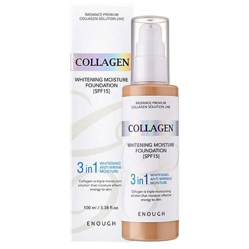 Enough Тональный крем Collagen Whitening Moisture Foundation, SPF 15, 100 мл, оттенок: тон №13
