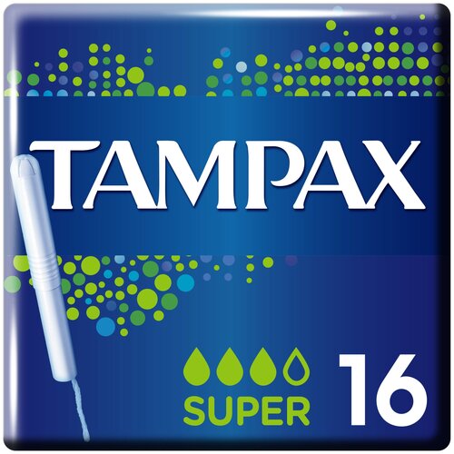 Прокладки и тампоны TAMPAX тампоны Super с аппликатором, 3 капли, 16 шт.