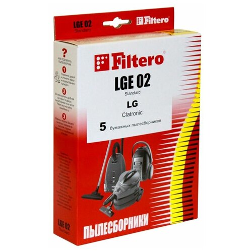 Filtero LGE 02 Стандарт, Мешок - пылесборник для пылесосов (в комплекте 5 штук)