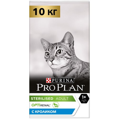 Корма для кошек Сухой корм для стерилизованных кошек и кастрированных котов старше 1 года Pro Plan с кроликом 10 кг