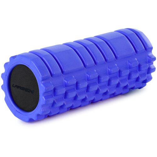 Йога  Беру Цилиндр рельефный для фитнеса Harper Gym/Larsen EG02 Ø13см х 33 см синий