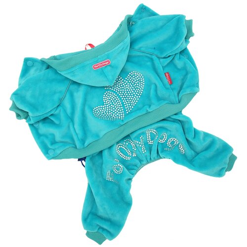 Одежда и обувь  Беру FOR MY DOGS костюм для собак велюр бирюзовый 492SS-2020 Gr (8)