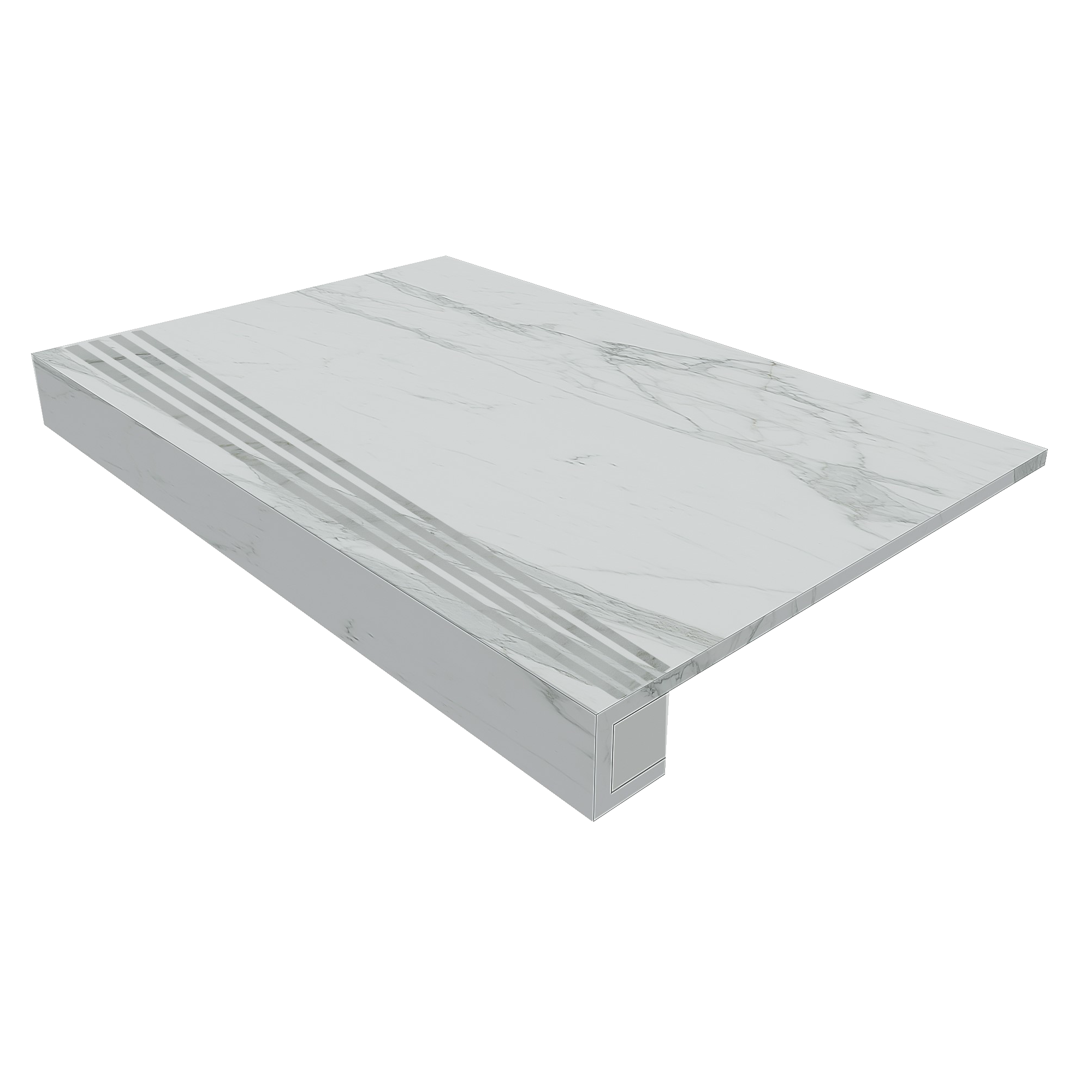 Комплект Estima Montis Ступень White MN01 33x120 Непол. + Подступенок 14,5x120
