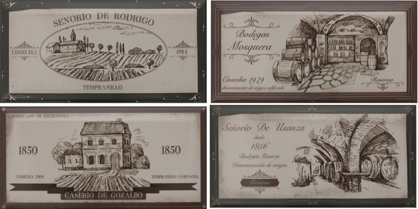 Настенная плитка Fabresa Hueso Wine Labels Mix 10x20