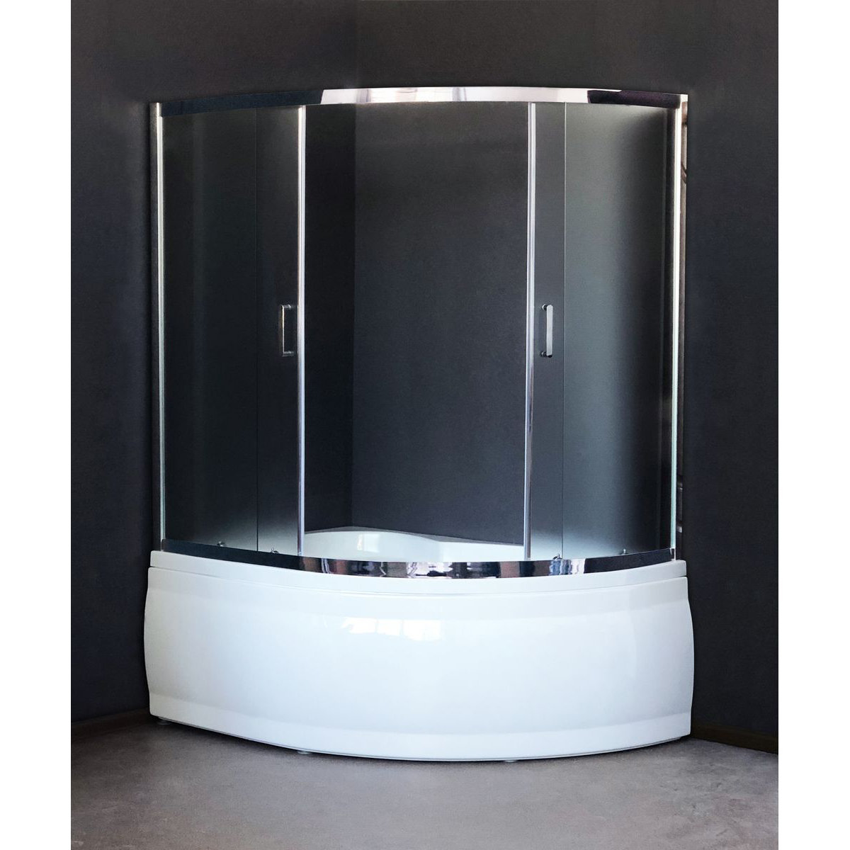 Шторка для ванны Royal Bath RB 170ALP-C-CH матовая