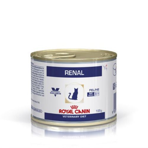 Диеты Корм для кошек ROYAL CANIN Vet Diet Renal при почечной недостаточности, курица конс. 195г