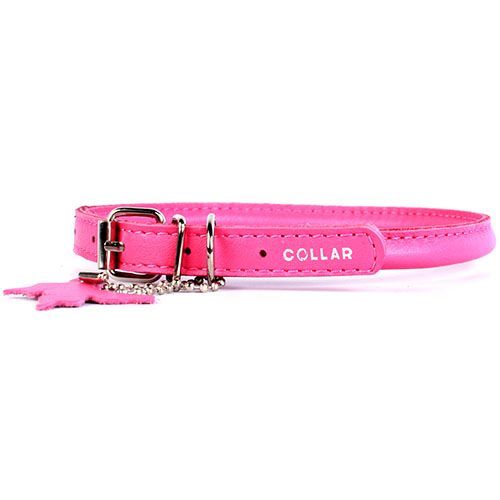Ошейник для собак COLLAR Glamour круглый для длинношерстных собак 6мм 20-25см розовый