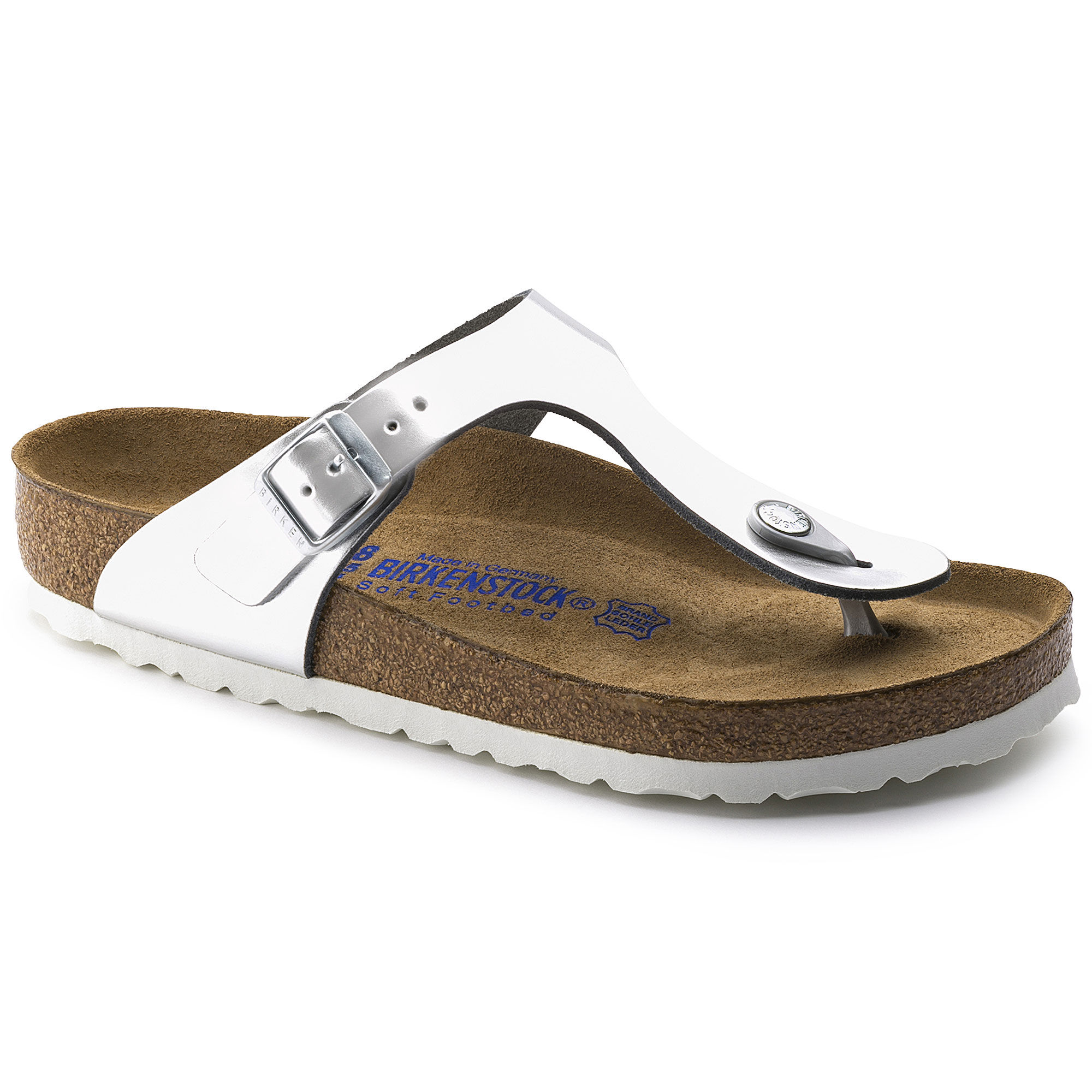 Metallic Сандалии Birkenstock Gizeh Soft Footbed натуральная кожа