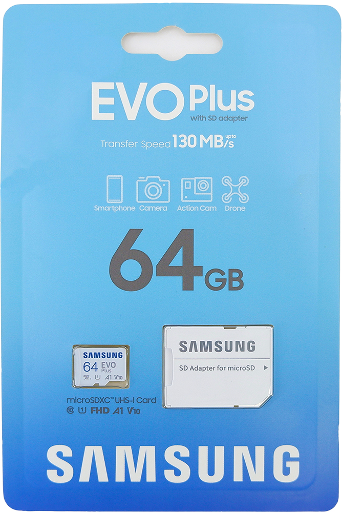Карты памяти  Каркам Карта памяти Samsung EVO Plus 64GB microSDXC UHS-I Card (MB-MC64KA/AM)