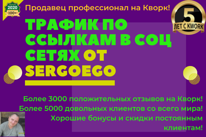 Трафик Приведу 333 посетителя на сайт по ссылкам с соцсетей живыми людьми