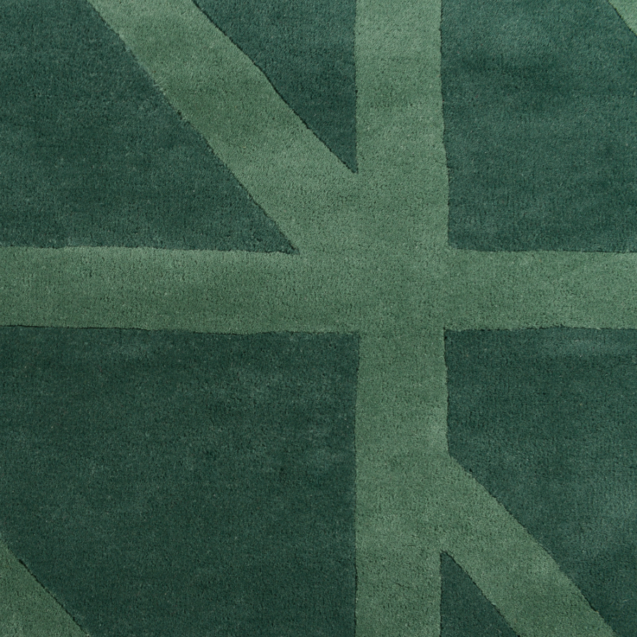 Ковры  InMyRoom Шерстяной ковер Geometric Dance зеленого цвета 200х280