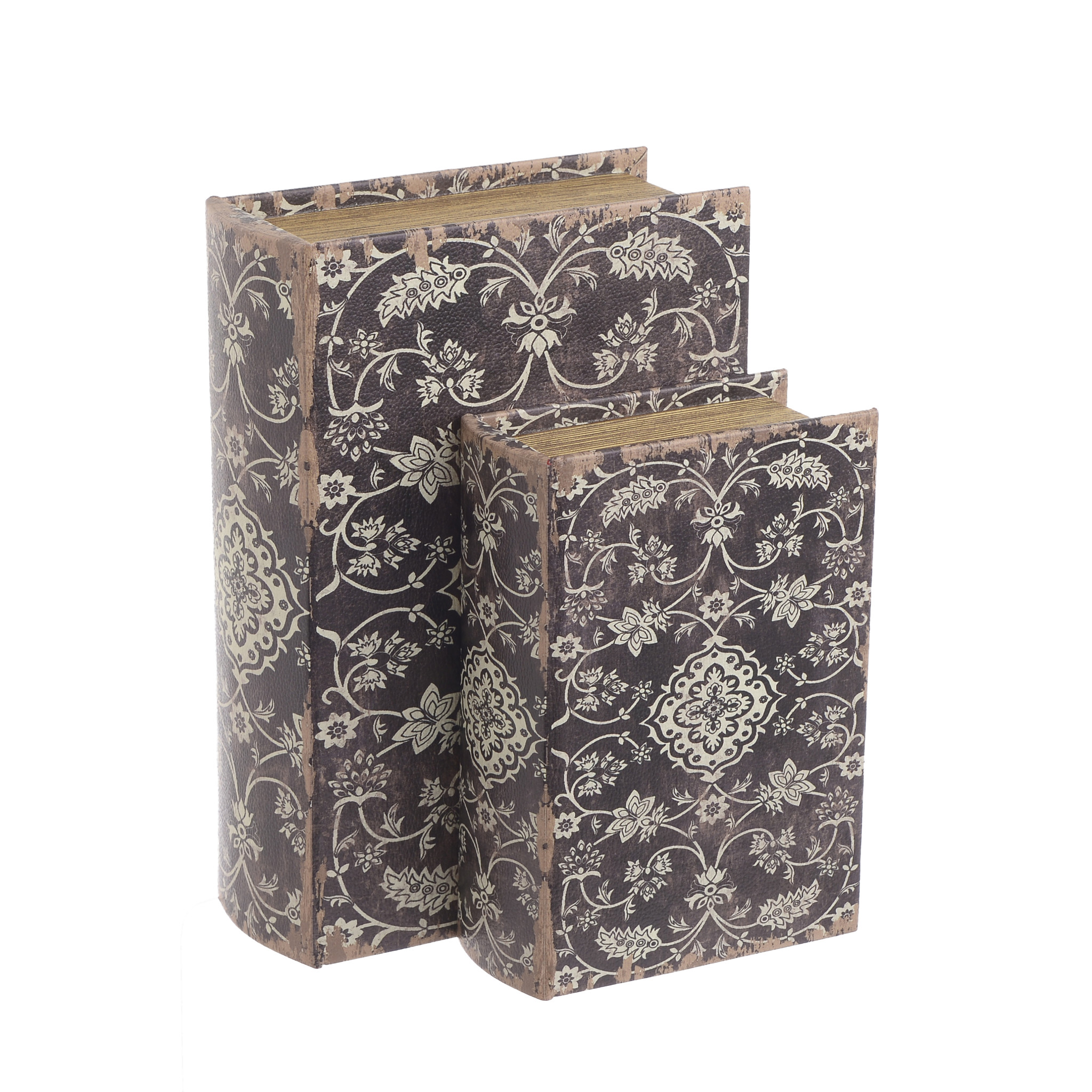 Шкатулки  InMyRoom Набор из двух шкатулок-книг коричневого цвета