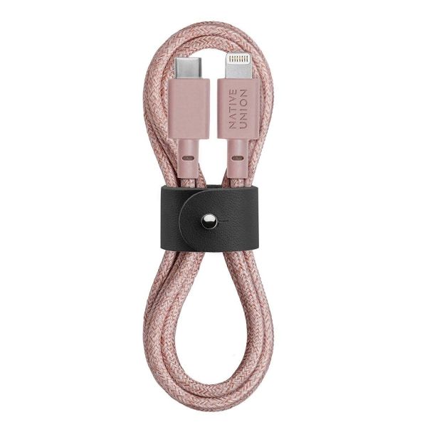 Питание и кабели Кабель Native Union Belt Cable USB-C / Lightning, 1,2м, розовый