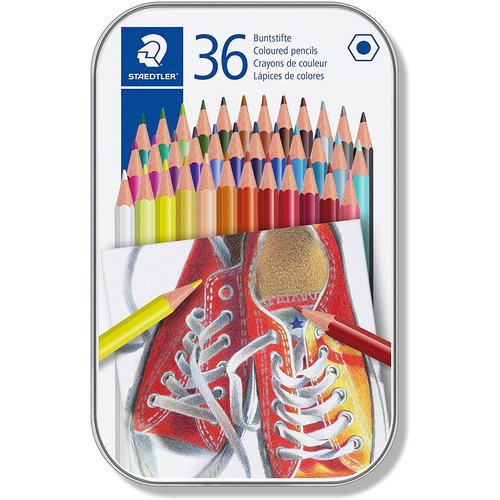 Цветные карандаши  Республика Набор цветных карандашей, 36 шт, металлическая коробка