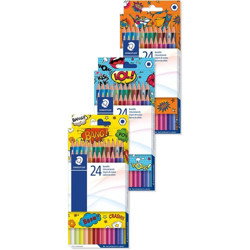 Цветные карандаши Набор цветных карандашей Staedtler Comic, 24 цвета, в ассортименте