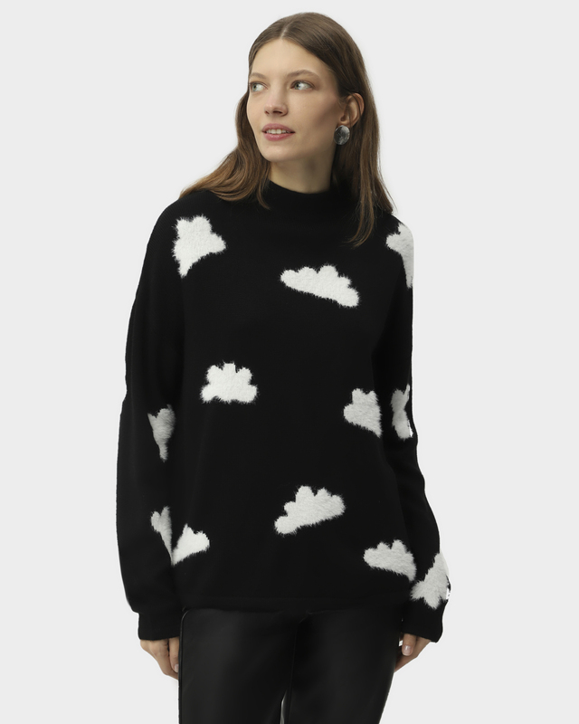 Пуловер с шерстью в составе