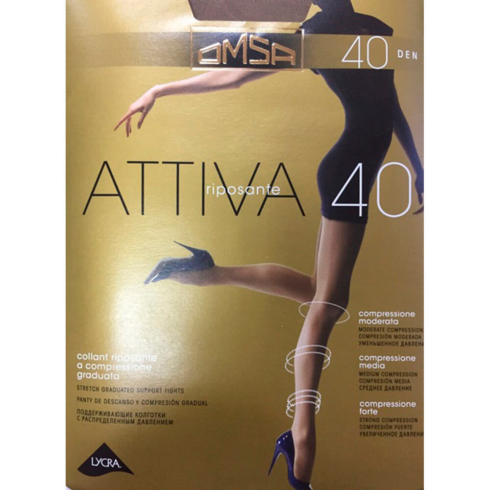 Колготки Omsa аттива 40 ден карамело р.2