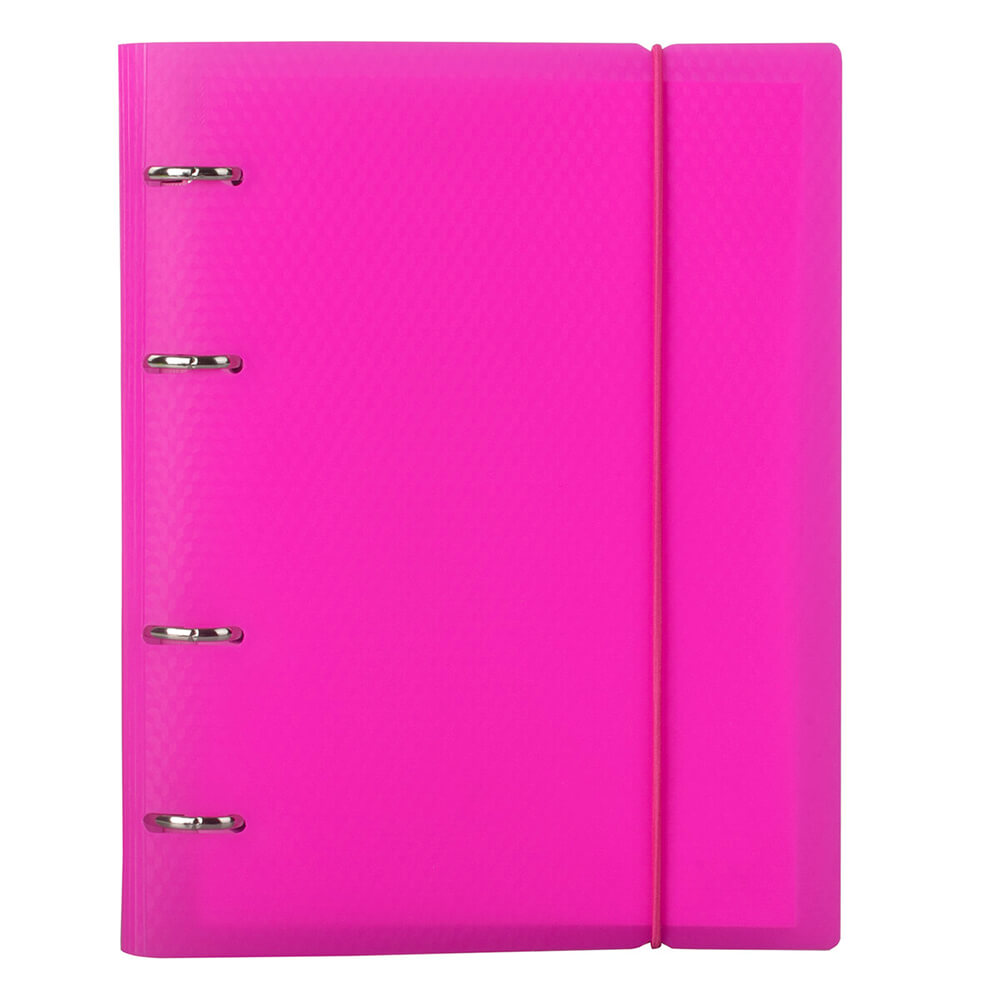   Тут Просто Тетрадь на кольцах Brauberg клетка 120л а5 розовый с резинкой 175х220мм 403572