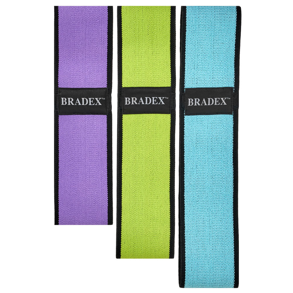 Набор текстильных фитнес резинок брадекс размер s/m/l с нагрузкой от 5-22 кг sf 0748