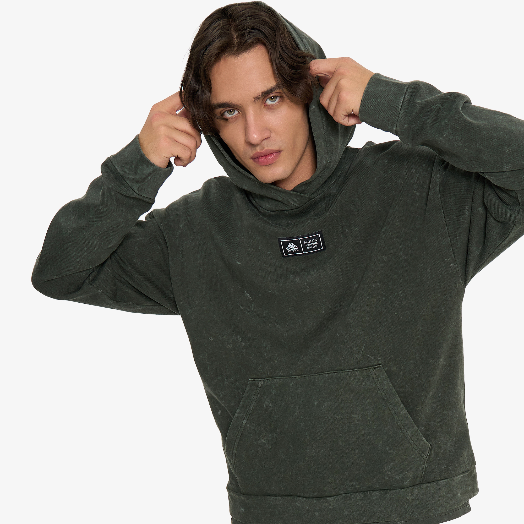 Толстовки и худи  Urban Vibes Мужская худи Kappa, Зеленый
