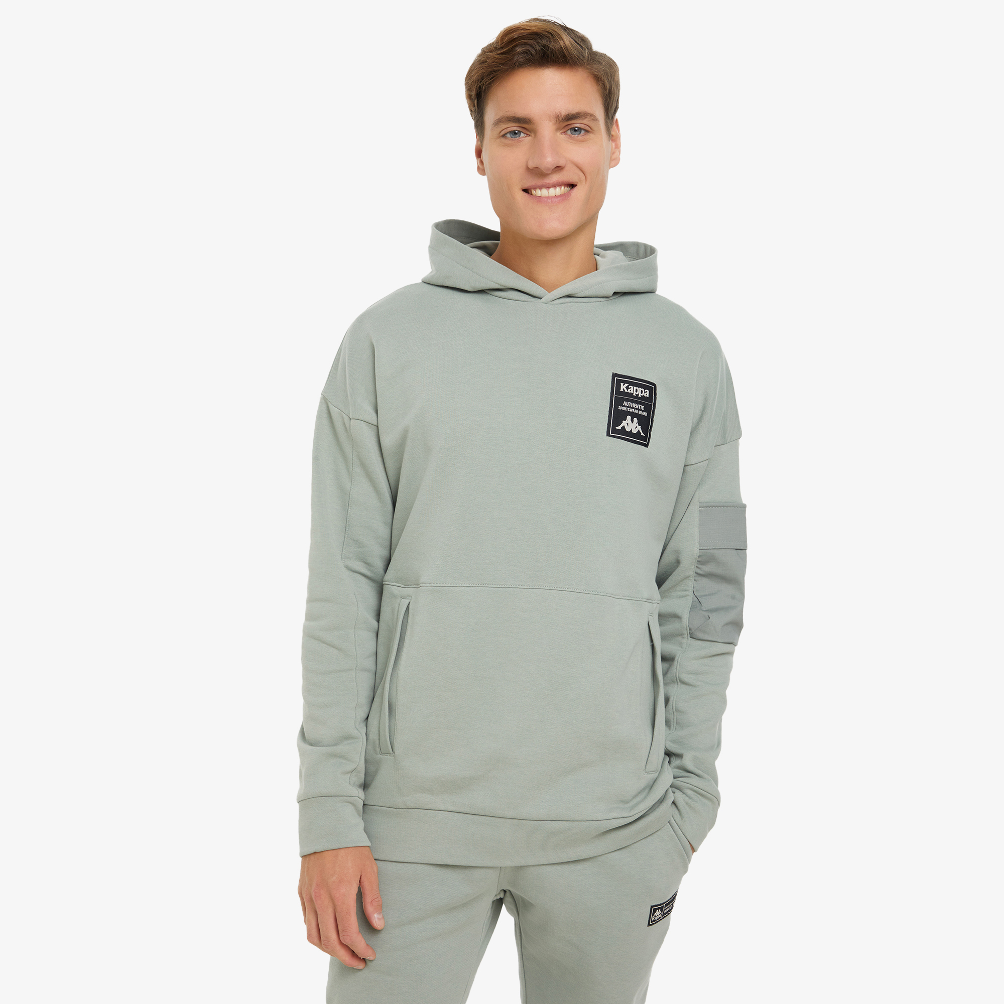 Скидки  Urban Vibes Мужская худи Kappa, Зеленый